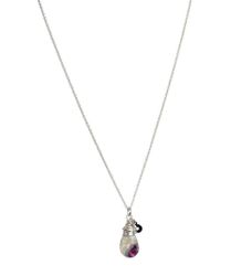 Halsband Fuchsit med rubin silver