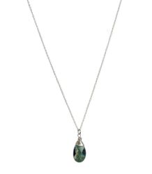 Fuchsit halsband med rubin silver