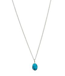 Halsband med oval Turkos sten silver