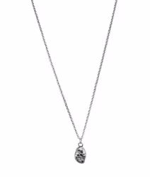 Silverhalsband med tjockt hänge herr