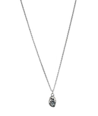 Silverhalsband med tjockt hänge herr