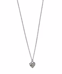 Halsband med litet hjärta silver
