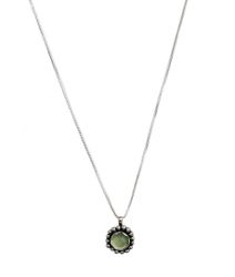Silverhalsband med mintgrön Kalcedon