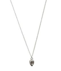 Silverhalsband med tjock rustik droppe