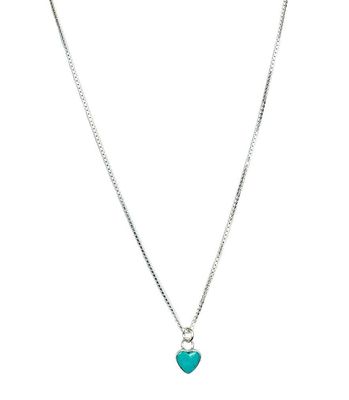 Halsband med litet Turkoshjärta