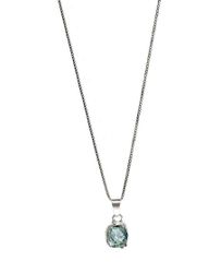 Rå Akvamarin halsband silver