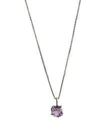 Rå Ametist halsband silver