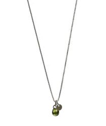 Peridot halsband silver
