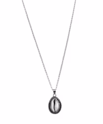 Silverhalsband Cowrie snäcka