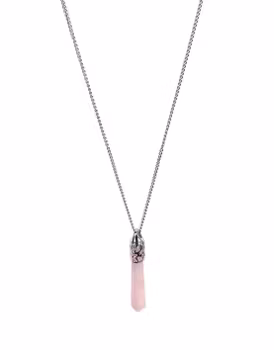 Halsband med rosa hänge Rosenkvarts