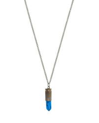 Crystal bullet halsband Turkos