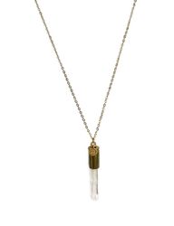 Crystal bullet halsband guld