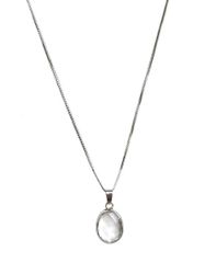 Silverhalsband klar Kvarts kristall