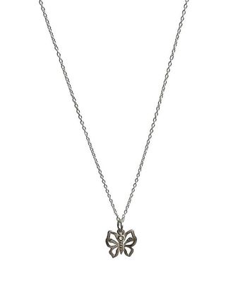 Fjäril halsband silver
