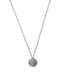 Silverhalsband med rund bricka