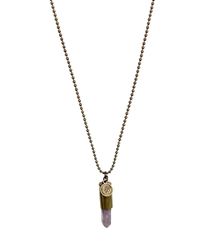 Crystal bullet halsband Ametist