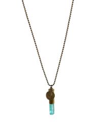 Crystal bullet halsband med turkosa kristall