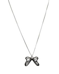 Halsband med Fjäril silver