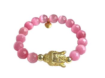 Rosa Buddha armband