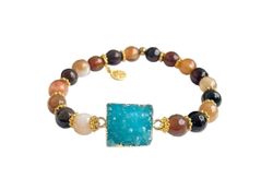 Armband mixade agatstenar