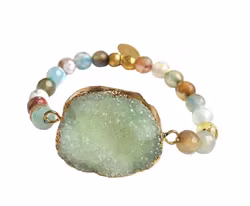 Agat armband pastell