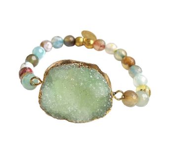 Agat armband pastell