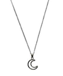 Silverhalsband med halvmåne