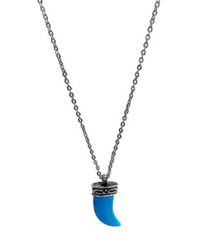 Halsband med stort turkosa hänge