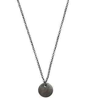 Silverhalsband med rund bricka herr