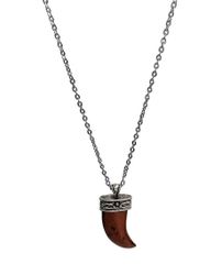 Halsband med Obsidian hänge herr