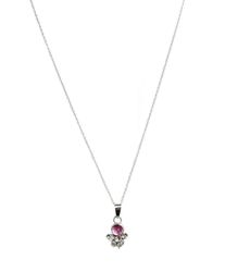 Halsband med rosa Safir silver