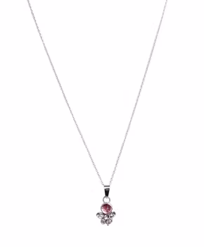 Halsband med rosa Safir silver
