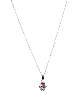 Halsband med rosa Safir silver