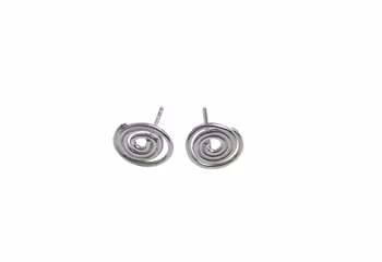 Spiral örhängen i silver