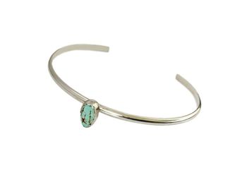Cuff armband med Turkos sten silver