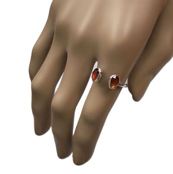 Silverring Hessonit Granat