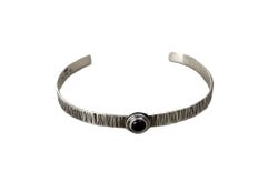 Cuff armband med sten silver