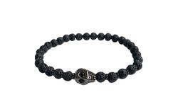 Svart Lava armband herr