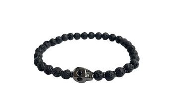 Svart Lava armband herr