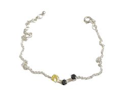 Armband svart och gult silver