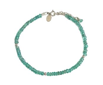 Apatit armband silver