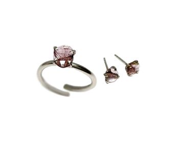 Smyckeset rosa Turmalin