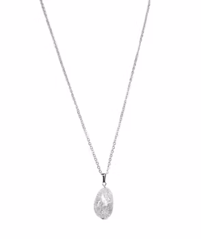 Halsband med vit Bergskristall