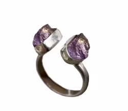 Rå Ametrin ring silver