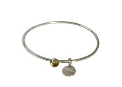 Lemon kvarts kristall armband silver