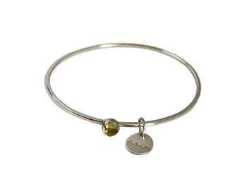 Lemon kvarts kristall armband silver