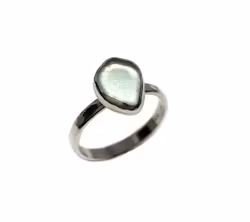Ring med turkosa Sjöglas silver