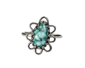 Turkos ring 925 silver