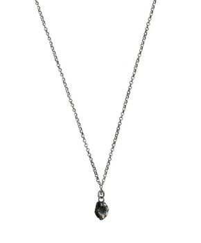 Rustikt oxiderat silverhalsband herr