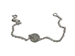 Silverarmband kedja och bricka